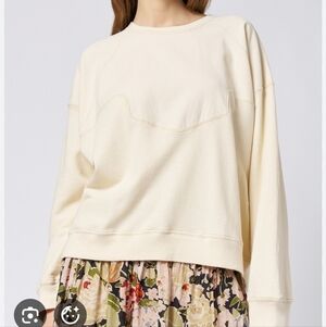 THE GREAT. Cream Women's Sweatshirt